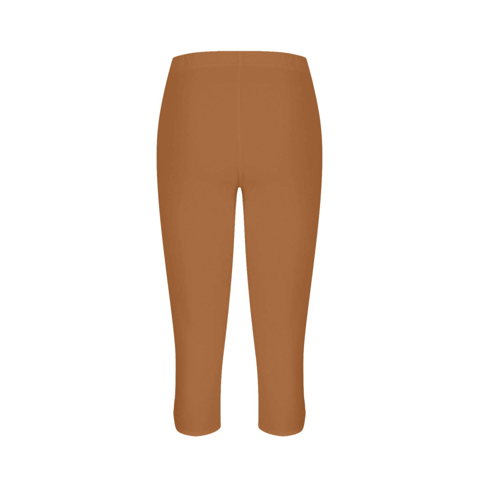 thumbnail image 5 of Leggings capri de compresión de cintura alta para mujer - Pantalones de yoga elásticos con bolsillos, mezcla de poliéster y spandex - Tallas M-XXXXL para hacer ejercicio/verano, 5 of 5